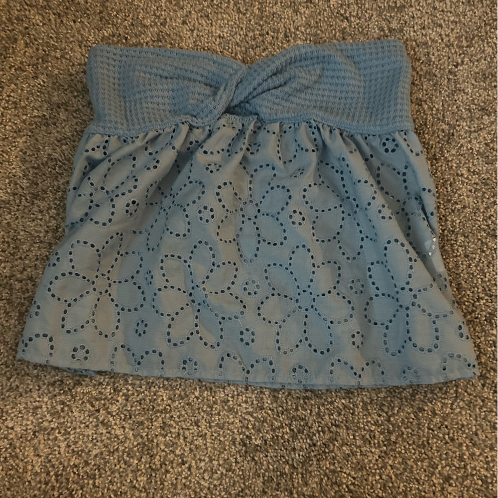 SHEIN Blue floral tube top